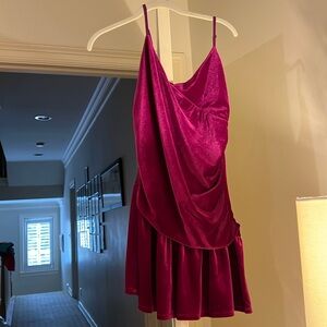 Urban Outfitters Pink Velvet Mini dress, Size Medium